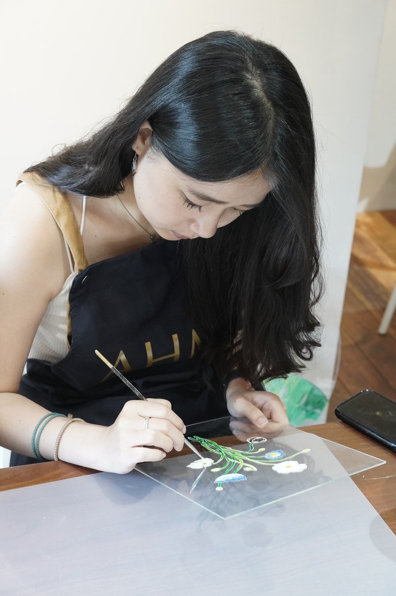 IARTS人気のオリジナル透明手描きフレーム 花瓶フラワーシリーズ 一人旅可能 - 絵画教室・アートスクール - アクリル 