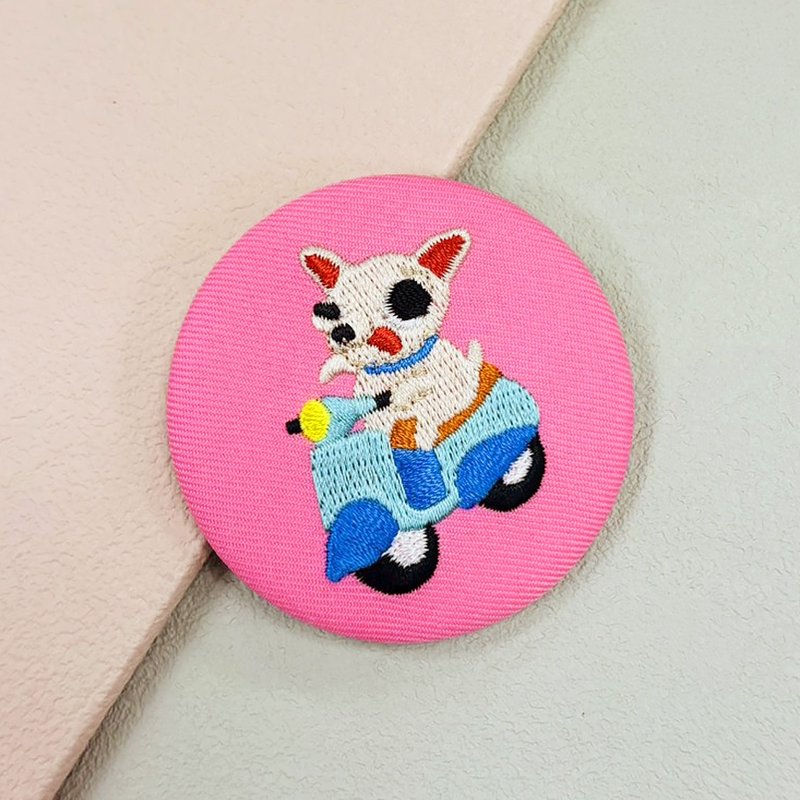 【諧音生物系列】吉車 | 刺繡開瓶器 | 刺繡鑰匙圈 - 鑰匙圈/鑰匙包 - 繡線 多色