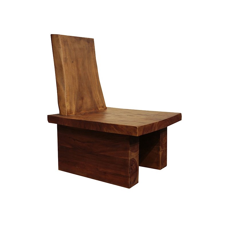 [Jidi City 100% log furniture] SNLI001C log living room chair chair stool small chair seat - Chairs & Sofas - Wood 
