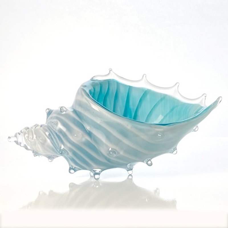 Seashell Glass Container "Shell Vessel" Large - ของวางตกแต่ง - แก้ว 