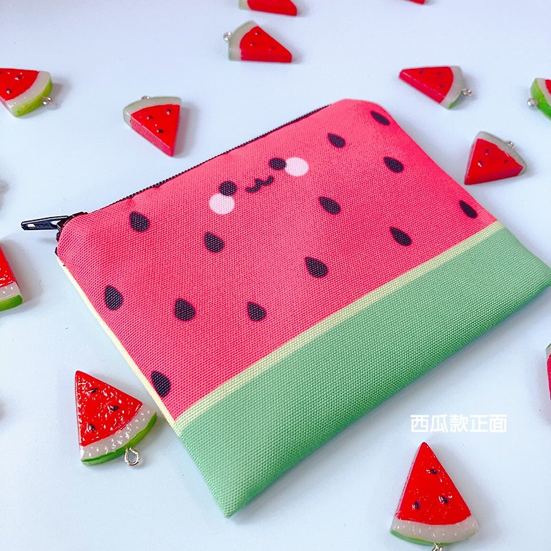 Watermelon bag double-sided water-repellent thickened coin purse - Coin Purses - Waterproof Material Red