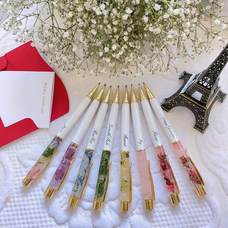 Eternal Crystal Flower Ball Pen Customized Laser Engraving - Ballpoint & Gel Pens - Plants & Flowers Multicolor