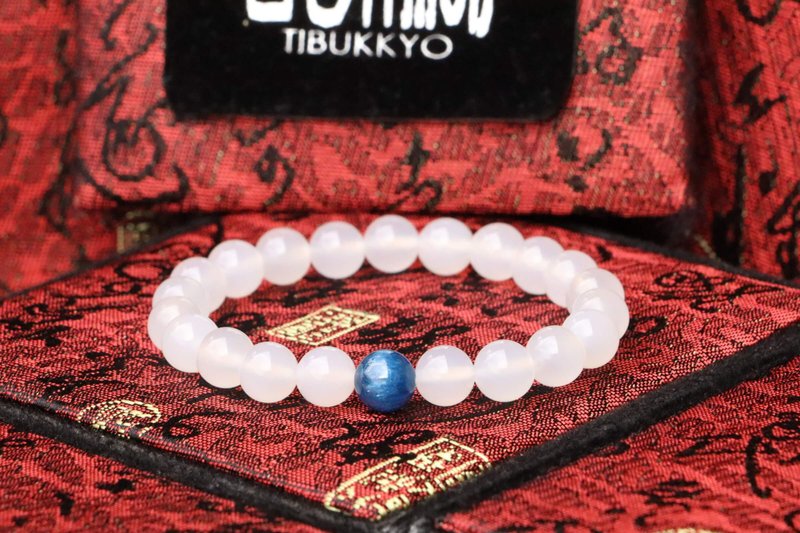 white agate 8mm beads bracelets - สร้อยข้อมือ - หยก 