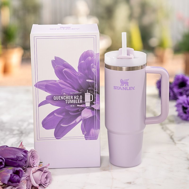 STANLEY Straw Cup 2.0 0.88L / Lilac (Lilac Limited Edition Gift Box) - Vacuum Flasks - Stainless Steel Multicolor