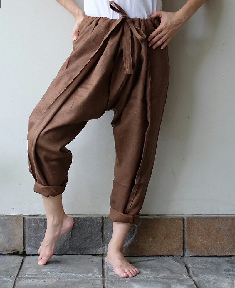 Baladhi Brown for Her - Women's Pants - Cotton & Hemp Brown