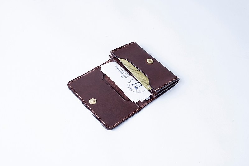 Double-layer business card holder | leather custom | custom typing | card storage | genuine leather | - ที่เก็บนามบัตร - หนังแท้ 