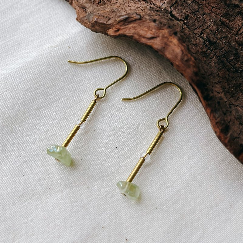 琛chiachen | Ice Lake - Earrings & Clip-ons - Copper & Brass Green