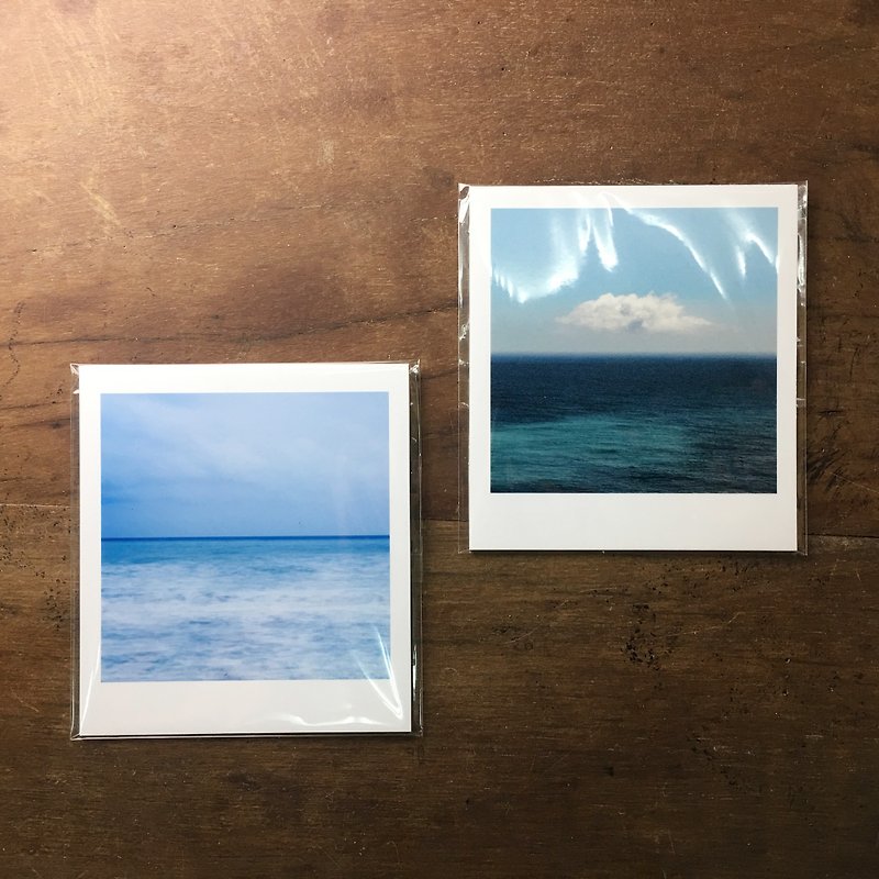 —ライトライト印刷サンプル—海の見える海の癒しのポストカードをご覧ください- - カード・はがき - 紙 