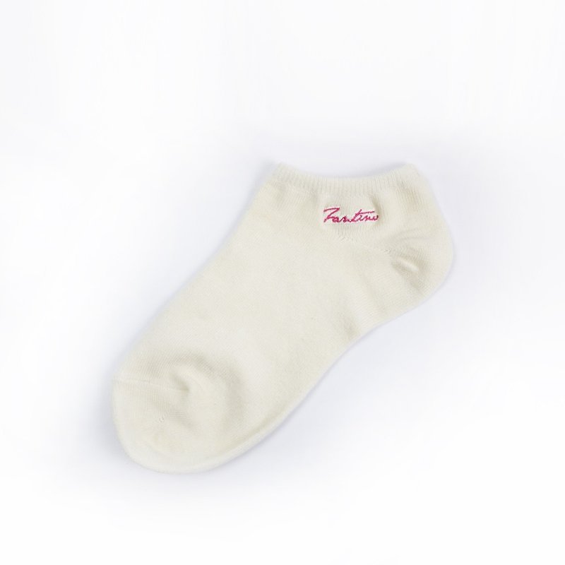 Collagen Antibacterial Deodorant Socks (Monochrome) Beige/Graduation - ถุงเท้า - ผ้าฝ้าย/ผ้าลินิน ขาว