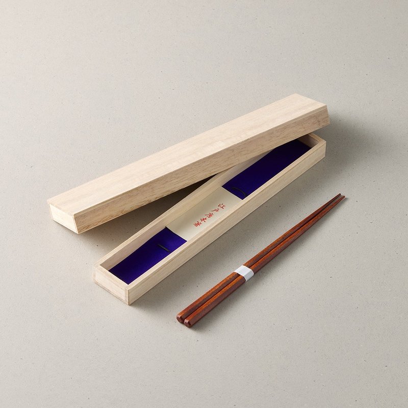 日本川上-龜甲六角木筷-棕色-禮盒裝(21cm) - 筷子/筷架 - 木頭 咖啡色