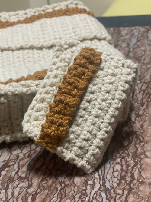 chill.crochet.life 人手鉤織縫製2層卡包 編織包 小錢包 卡片套 名片套 card case