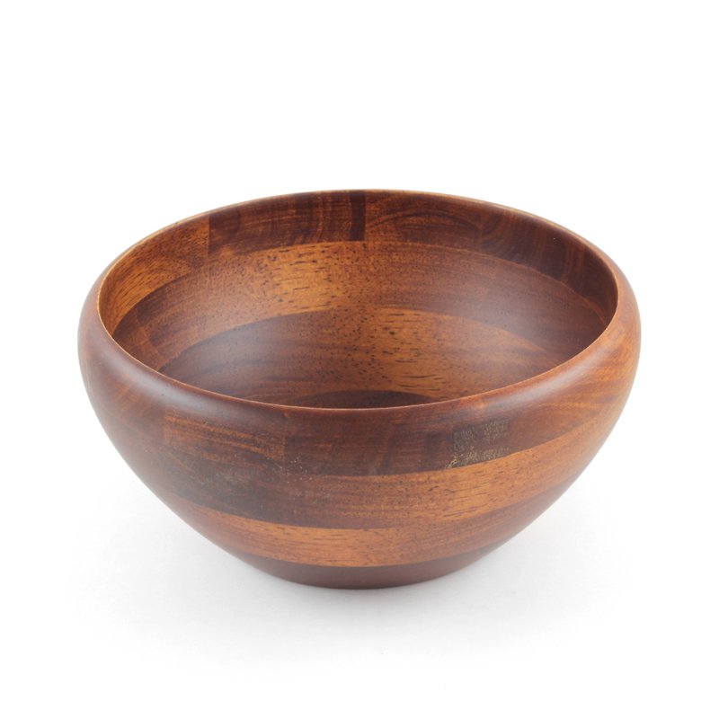 |CIAO WOOD| Rubber Wood Salad Bowl (dark color) - Bowls - Wood Brown