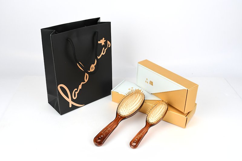 Shizuku Rose Gold Comb Set | Pandora's Beauty Box (with black bag) - Makeup Brushes - Plastic 