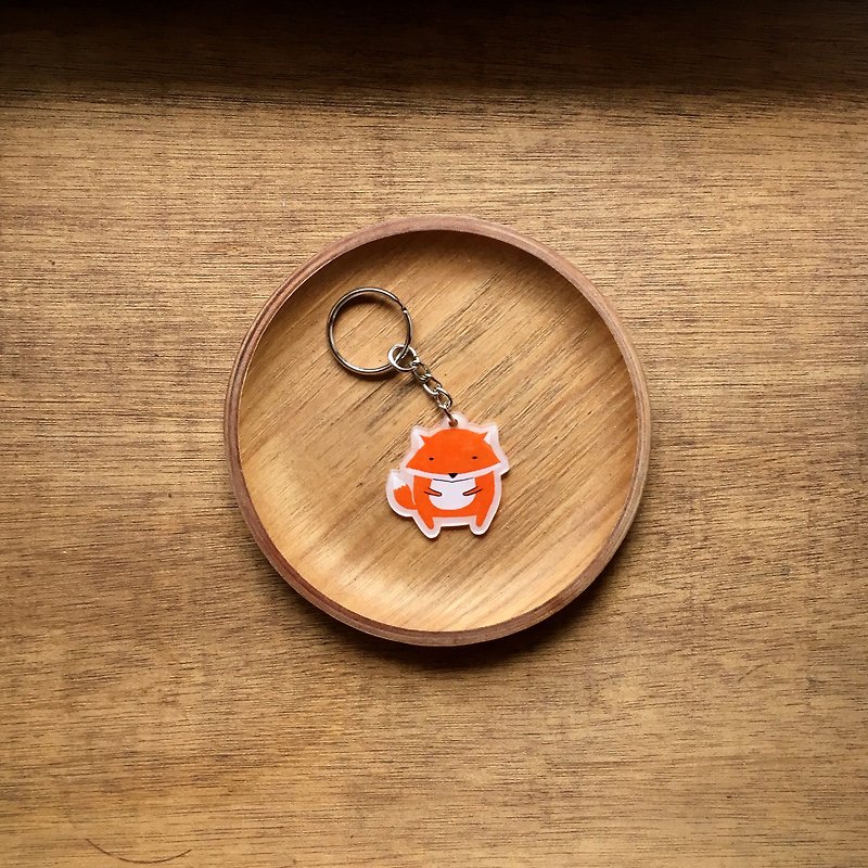 Fox key ring - デ ブ animals - ที่ห้อยกุญแจ - พลาสติก สีส้ม