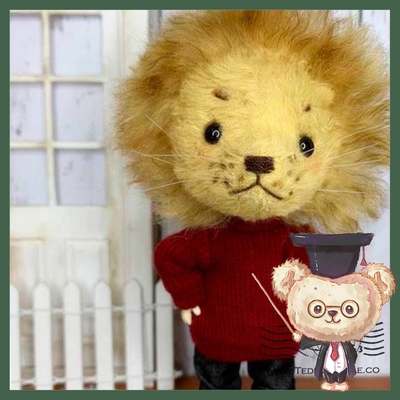 餖飣系列－OB11 獅子 Handmade 藝術家泰迪熊 毛海 Teddy Bear - 公仔/玩偶 - 其他材質 
