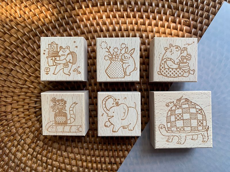 Animal's weekend Stamp - Stamps & Stamp Pads - Wood 