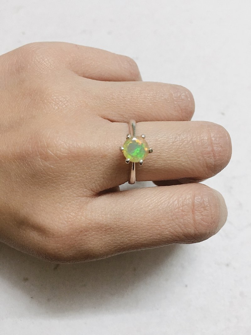Opal Finger Ring Handmade in Nepal 92.5% Silver - General Rings - Semi-Precious Stones 