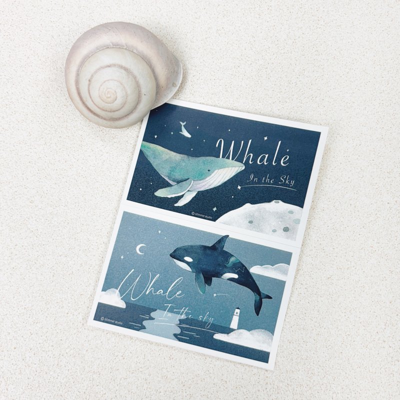 Shimmer Ocean-Fantasy Flying Whale Waterproof Sticker - Stickers - Plastic 