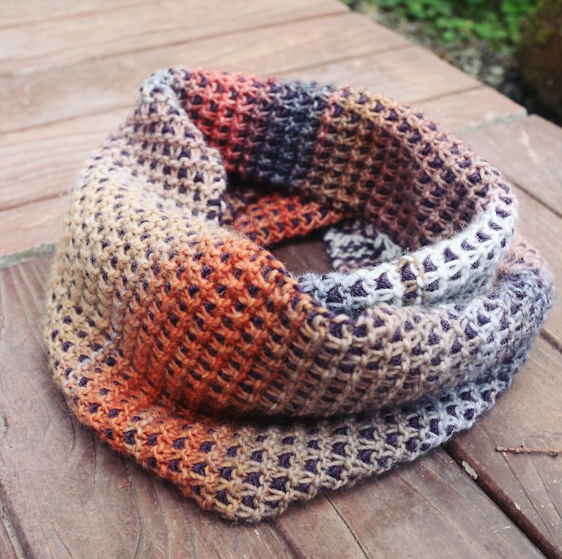 ChiChi hand-made-handmade wool neck circumference/bib [mix and match series] - Knit Scarves & Wraps - Wool Multicolor