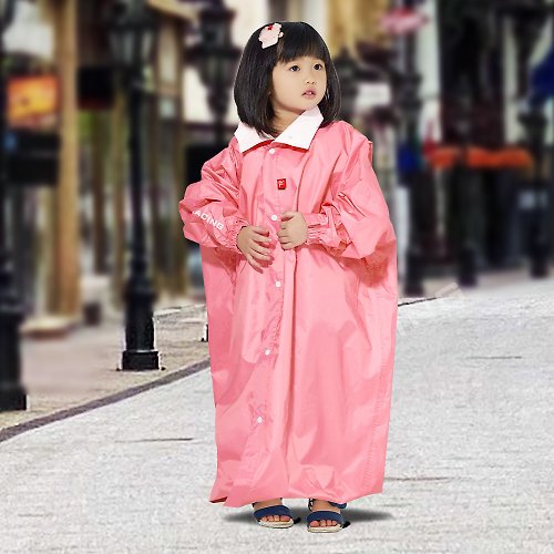 TDN TDN小揹兒童背包雨衣超防水輕量學生書包連身雨衣-凱蒂粉