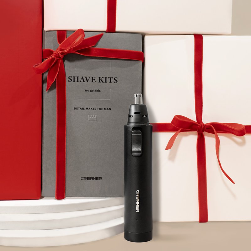 【Premium Nose Hair Trimmer】Aobben Waterproof Electric Nose Hair Trimmer, 360° Washable, Christmas Gift - สกินแคร์ผู้ชาย - วัสดุกันนำ้ สีดำ