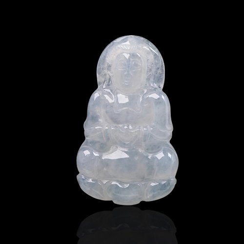 瓔珞翡翠 冰種翡翠觀音菩薩項鍊 | 天然緬甸玉翡翠A貨 | 送禮