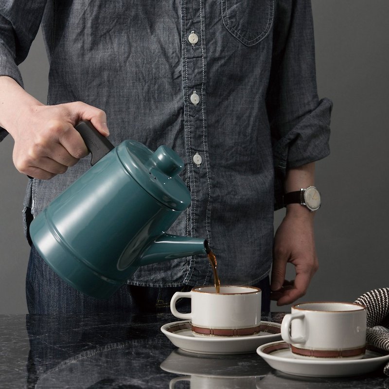 Solid Classic Series Enamel Coffee Pot 1.6L - เครื่องทำกาแฟ - วัตถุเคลือบ 