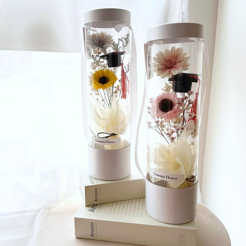畢業小花筒 四色擴香太陽花 向日葵 生日 週年 畢業禮物 - 乾燥花/永生花 - 植物．花 多色