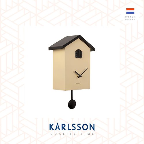 Ur Lifestyle 荷蘭Karlsson, Traditional Cuckoo黃色搖擺布谷鳥掛鐘(整點報時)