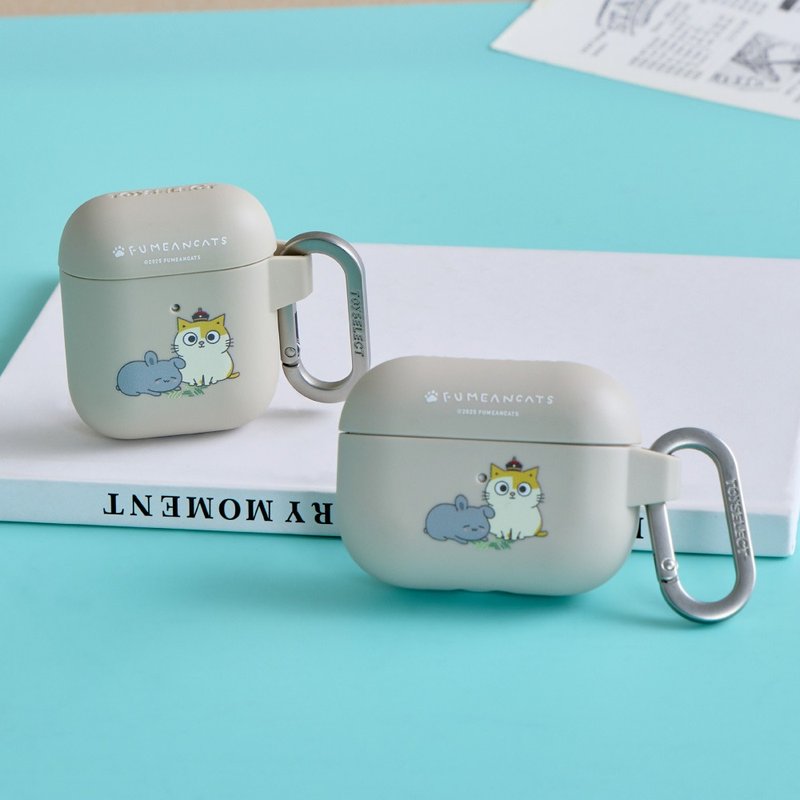 黃阿瑪陪伴灰胖強悍防摔AirPods保護套 - AirPods/耳機保護套 - 塑膠 多色