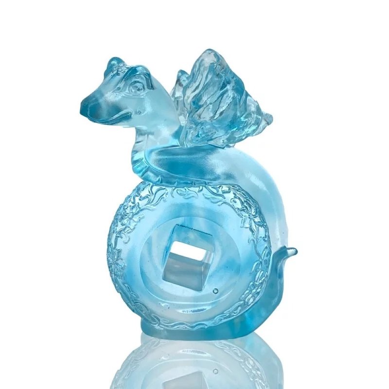 琉璃工房 LIULI 一動定江山 喜運來 - 擺飾/家飾品 - 琉璃 藍色