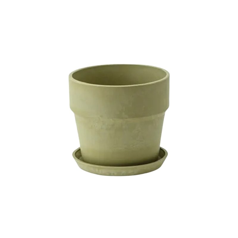 [Japanese POSHLIVING-PLUSthegreen] Environmentally friendly urban plant flower pot/sage セージ - Plants - Plastic White