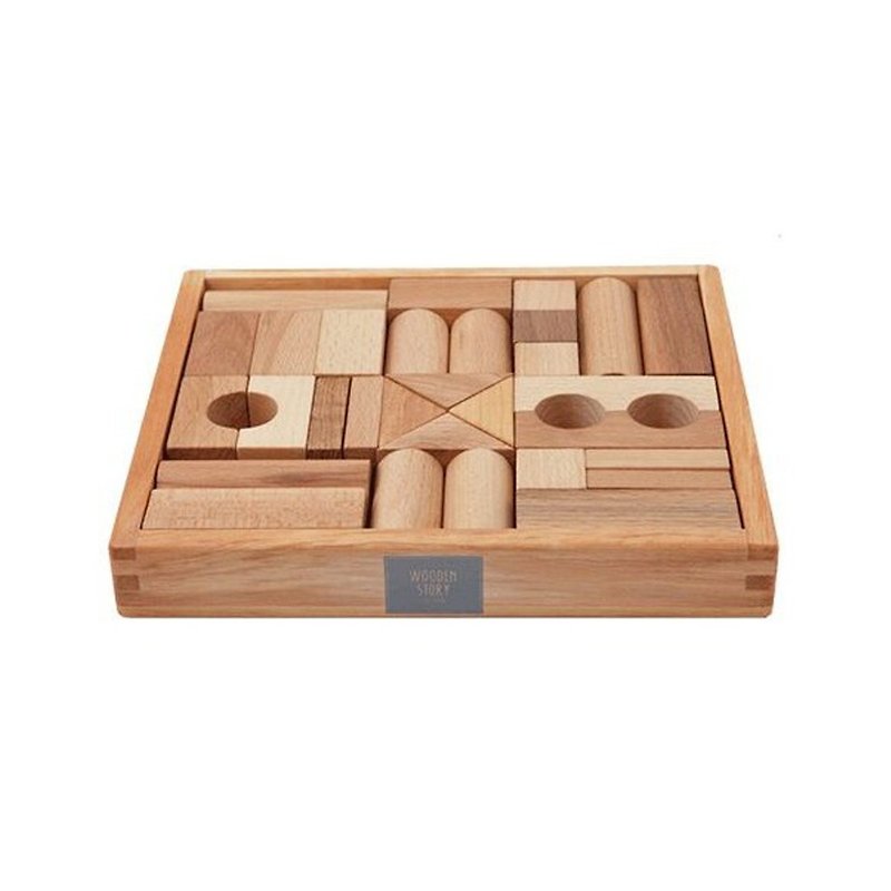 Wooden Story - Log Block Set- 30pcs - ของเล่นเด็ก - ไม้ 