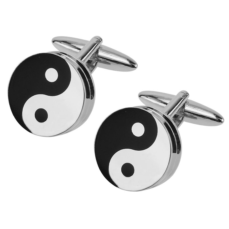 Ying Yang Cufflinks - Cuff Links - Other Metals Black