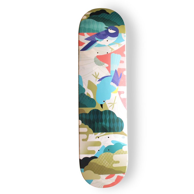 【 日本文様をアップデートする 】カツキミオ　コラボスケボーデッキ - 海報/掛畫/掛布 - 木頭 多色