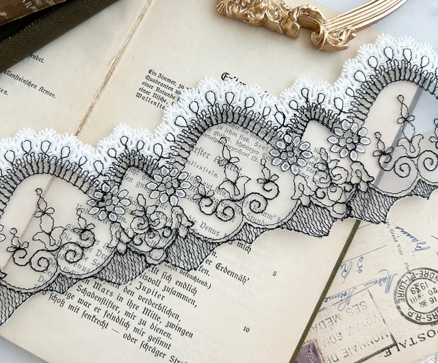 Lumière/タートルネック風レースの付け襟チョーカー SV583