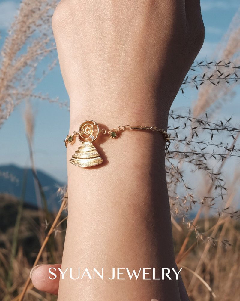 Golden Tree—金樹鋯石手鍊 生日 情人節禮物 - 手鍊/手環 - 其他金屬 