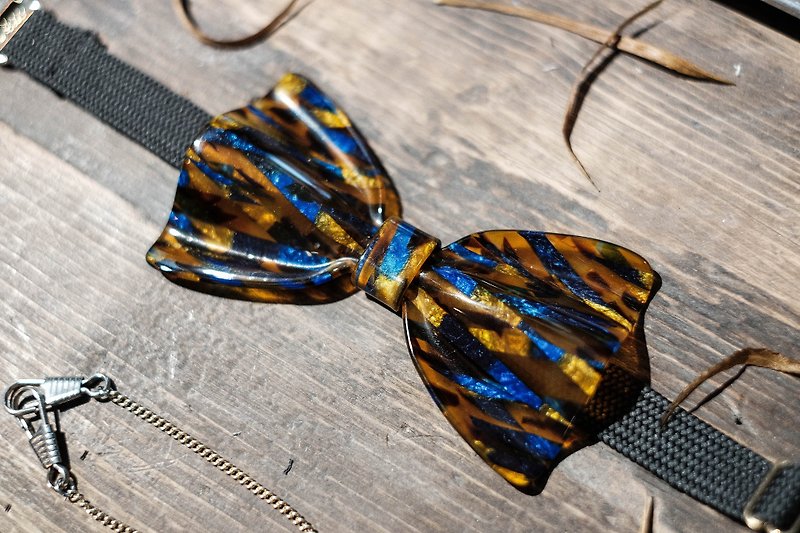 Mils 瑪瑙藍 Acetate手工領結 - 領帶/領帶夾 - 塑膠 多色
