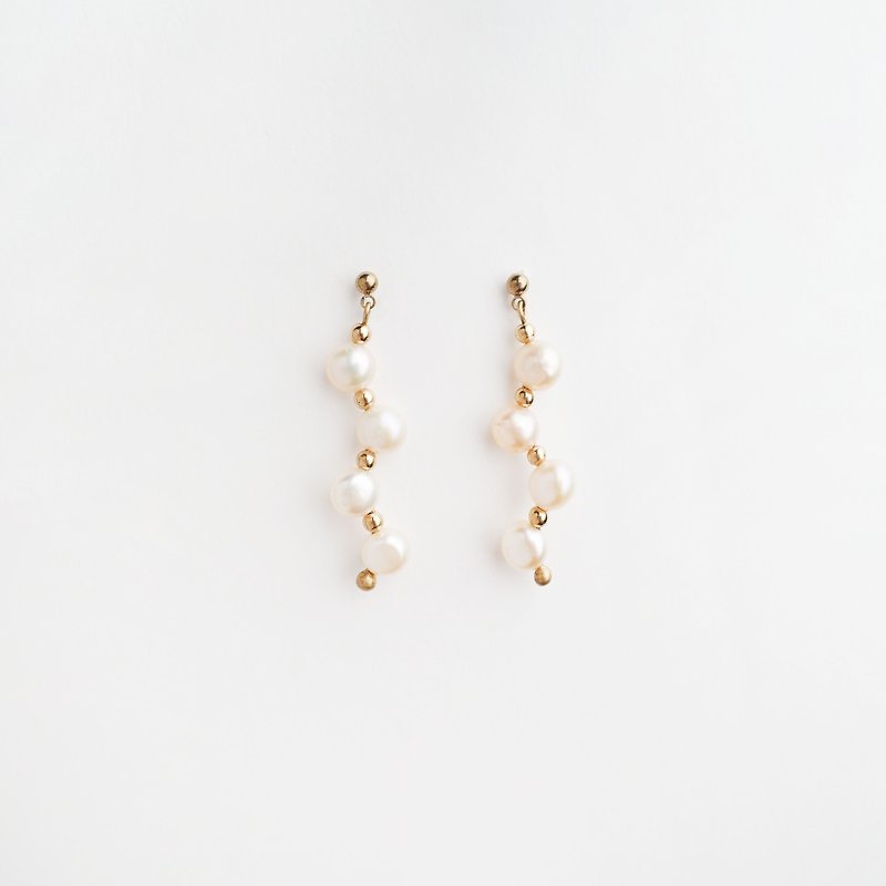 Pearl Twig earrings - Earrings & Clip-ons - Pearl Gold