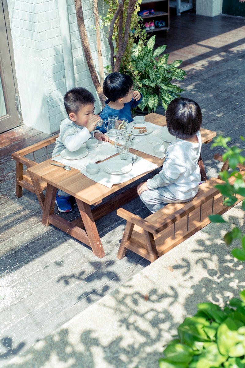 小小孩的餐桌椅組 兩種尺寸 - 兒童家具 - 木頭 