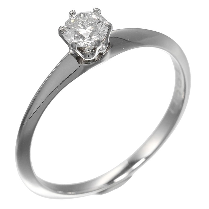 【日本直送】ティファニー リング ソリティア 8.5号 指輪 Pt950プラチナ ダイヤモンド 約1.9g TIFFANY&Co.【中古】Aランク - 戒指 - 貴金屬 黑色