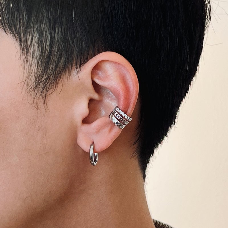 [Gift] Three-layer special amphibole painless ear bone clip, unisex earrings for men and women, イヤーカフ - ต่างหู - ทองแดงทองเหลือง สีเงิน