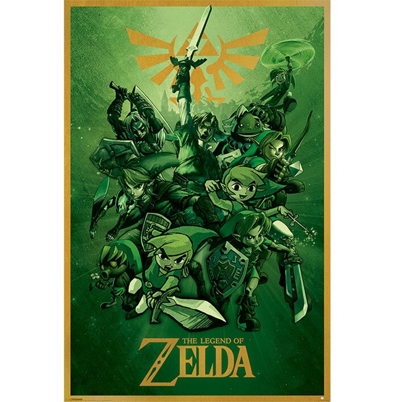 【任天堂】サルダの伝説 リンクコレクション 輸入ポスター - ポスター・絵 - その他の素材 グリーン