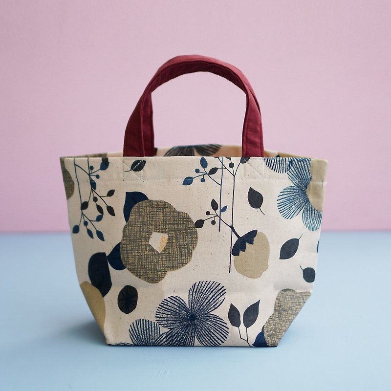The most classic handbag elegant vine raspberry flower - Handbags & Totes - Cotton & Hemp Gray