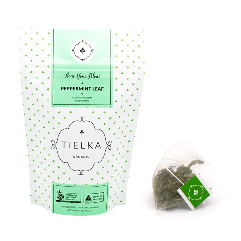 [Australian organic tea] Tielka Australian organic refreshing mint tea - 10 tea bags (without coffee) - ชา - วัสดุอื่นๆ ขาว