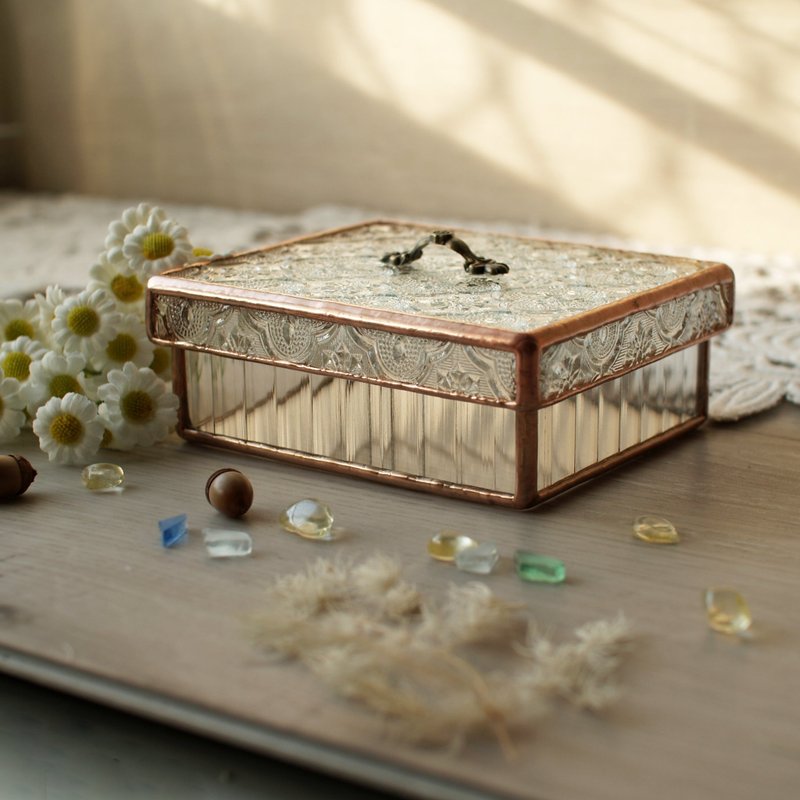 Handmade glass jewelry box/small storage box/accessory box - Storage - Other Materials Multicolor