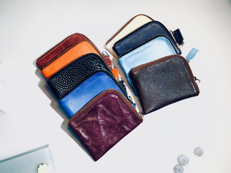 Yes Me Handmade L Wallet Hot Sale 100% Italian Pure Soft Leather - กระเป๋าสตางค์ - หนังแท้ หลากหลายสี