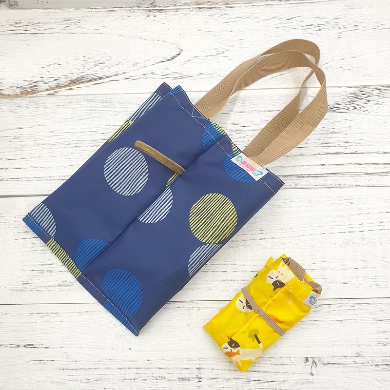 S16-Environmentally friendly double cups and enjoyment bags, ultra-lightweight drink bags, one cup = two cups breakfast bags, two grid bags - Handbags & Totes - Waterproof Material 