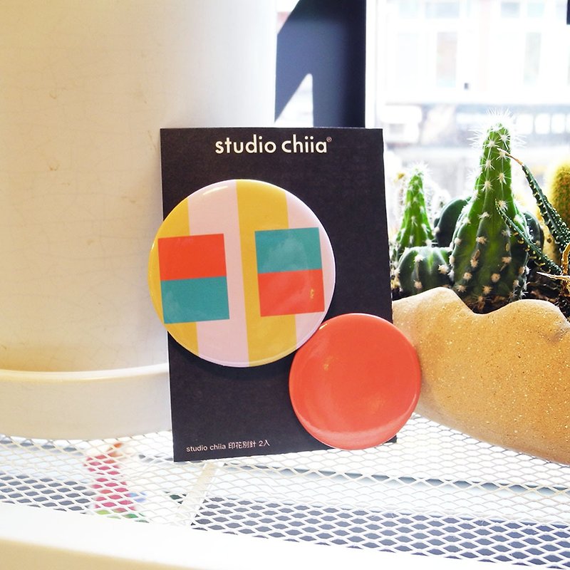 studio chiia Orignal Pattern Pins 2 in 1 - Badges & Pins - Other Materials Pink