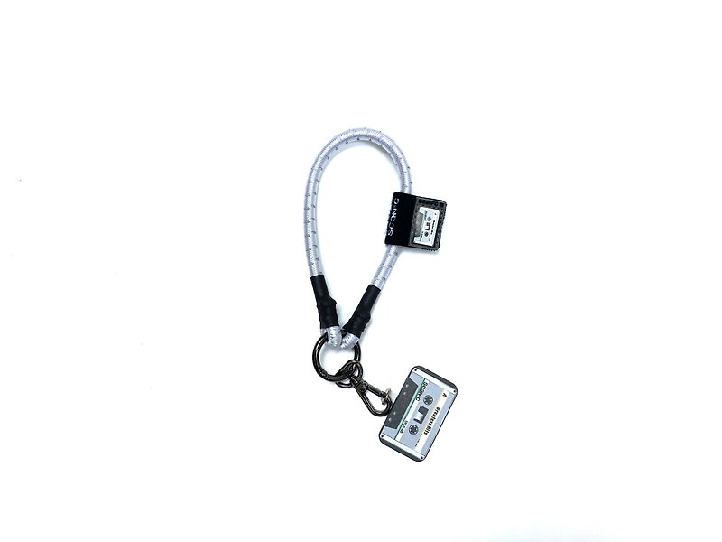 SCANFC 銀白色反光彈力可拆卸機能手腕繩-錄音帶 - 掛繩/吊繩 - 其他材質 